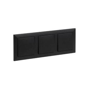 Legrand - Trojitý jednopólový vypínač č. 1 s rámečkem SUNO černá LR0094+LR0070+LR0070+LR0070 obraz