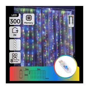 B.V. - LED Stm vánoční řetěz 300xLED/8 funkcí USB 6x3m multicolor + DO B103031XK obraz