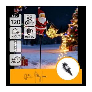 B.V. -LED Venk vánoční dekorace 120xLED/8 funkcí 80 cm IP44 Santa/teplá bílá B10303AGPQ obraz