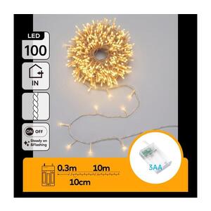 B.V. - LED Vánoční řetěz 100xLED/3xAA 10, 3m teplá bílá B10303KR2 obraz
