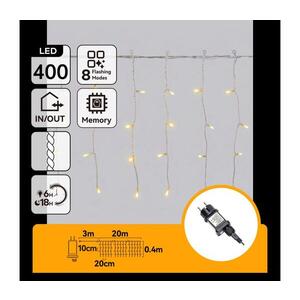 B.V. - LED Venkovní vánoční řetěz 400xLED/8 funkcí 23x0, 4m IP44 teplá bílá B10303JU7 obraz
