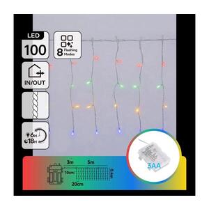 B.V. -LED Venkovní vánoční řetěz 100xLED/8 funkcí 3xAA 8x0, 4m IP44 multicolor B10303K3T obraz