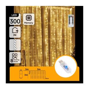 B.V. - LED Stm vánoční řetěz 300xLED/8 funkcí USB 6x3m teplá bílá + DO B103031XJ obraz