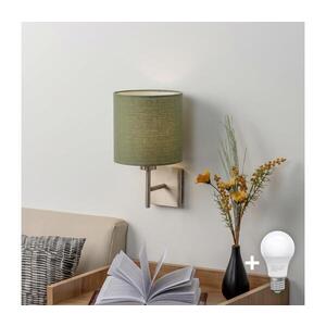 BRILAGI - LED Nástěnné svítidlo NUBILA 1xE27/60W/230V matný chrom/zelená EG32507+BG1576 obraz
