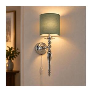BRILAGI - Nástěnná lampa NUBILA 1xE27/60W/230V lesklý chrom/zelená 1xEG78317+1xBG1576 obraz