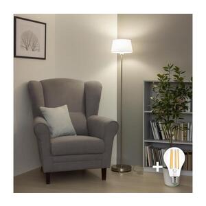 BRILAGI - LED Stojací lampa CERIA 1xE27/40W/230V pr. 25 cm bílá/matný chrom SA2188+EG781032 obraz