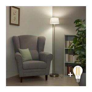 BRILAGI - LED Stojací lampa CERIA 1xE27/40W/230V pr. 30 cm bílá/matný chrom SA2188+EG781035 obraz