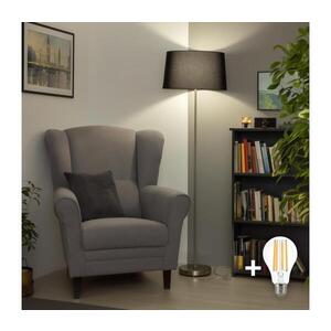 BRILAGI - LED Stojací lampa CERIA 1xE27/40W/230V pr. 45 cm černá/matný chrom SA2188+EG781044 obraz