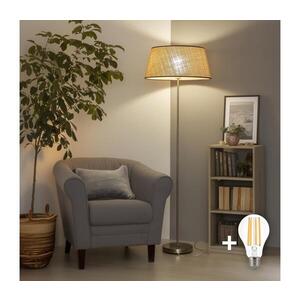 BRILAGI - LED Stojací lampa CERIA 1xE27/40W/230V pr. 50 cm béžová/matný chrom SA2188+EG781084 obraz