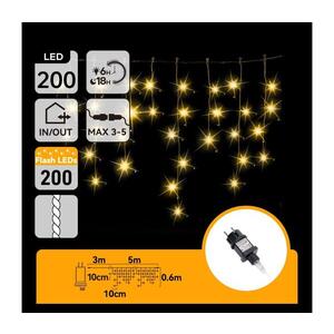 B.V. - LED Venkovní vánoční řetěz 200xLED 8x0, 6m IP44 teplá bílá B10303AFOM obraz
