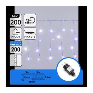 B.V. - LED Venkovní vánoční řetěz 200xLED 8x0, 4m IP44 modrá B10303AFOL obraz