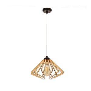 Závěsná lampa Eco 6 1x40 E27 dřevěné stínidlo obraz