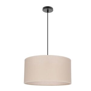Závěsná lampa SHANTI černá 1x40W E27 béžové stínidlo obraz