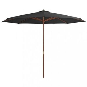 Slunečník Ø 350 cm látka / dřevo Dekorhome obraz