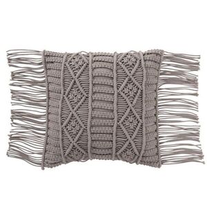 Polštář Macrame Taupe s třásněmi - 45*45 cm 94350 obraz