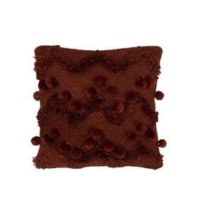 Vínový polštář s bambulkami ZigZag - 45*45cm 98437 obraz