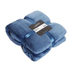 Modrý chlupatý pléd Bjorn blue - 150*200 cm 8501545704016 obraz
