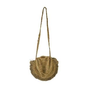 Přírodní oválná jutová Crossbody s třásněmi - 26*4*22cm DEJCBO obraz