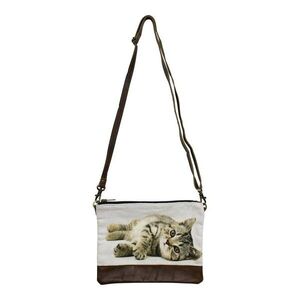 Kožená bavlněná Crossbody s koťátkem - 23*2*18 cm GKTCTL obraz