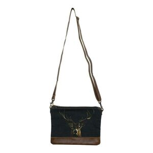 Kožená bavlněná Crossbody s Jelenem Black Deer - 23*2*18cm GKTCZW obraz