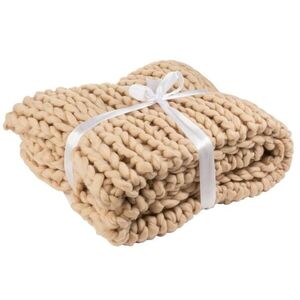 Pletený přírodní pléd Tricot crema - 152*127 cm 7256 obraz