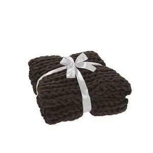 Pletený šedý pléd Tricot dark grey - 152*127 cm 98203 obraz
