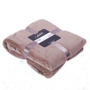 Taupe plyšový pléd Olaf taupe - 150*200 cm 8501545381101 obraz