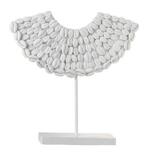 Bílá dekorace mušle na noze - 34*10*34 cm 90054 obraz