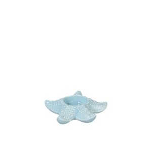 Modrý keramický svícen mořská hvězdice - 7*8 cm 90371 obraz