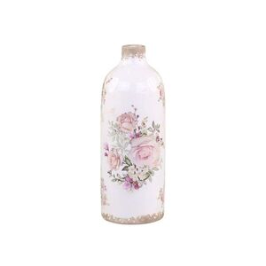 Keramická dekorační váza s růžemi Rose pattern L - Ø 11*31cm 65570-19 obraz