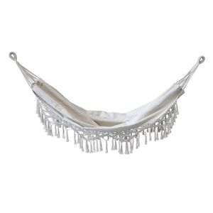 Béžová režná bavlněná hamaka se střapci Hammock - 150*245 cm 41466-19 obraz