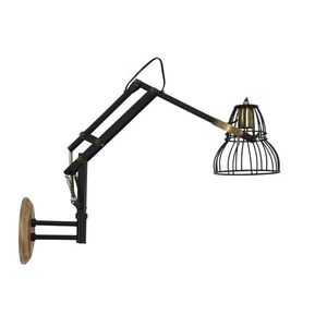 Černo-bronzová kovová nástěnná lampa Jackson antique - 73*18*45 cm/E27/40W 3115912 obraz