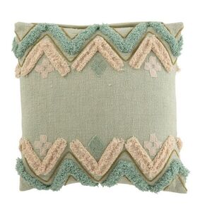 Tyrkysový polštář s výplní a třásněmi Zig zag blue - 45*11*45cm 23124 obraz