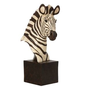 Bílo-černá antik dekorace busta Zebra - 32*14*50cm 11636 obraz