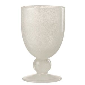Bílá sklenička na víno na noze s bublinkami Wine Lisboa White - Ø9*15cm / 370ml 21688 obraz