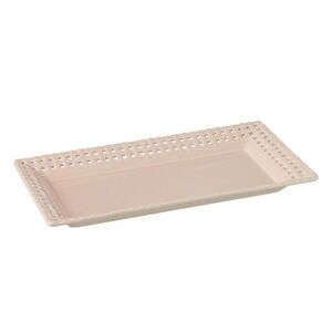 Růžový keramický servírovací podnos Hella Pastel Pink - 32*17*3 cm 34698 obraz