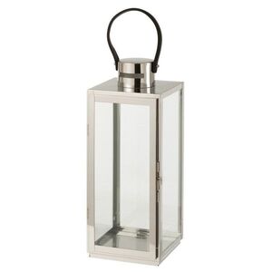 Stříbrná nerezová lucerna Recin - 17*16*51cm 5175 obraz
