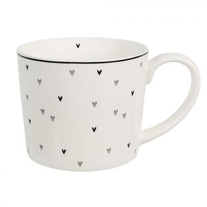 Bílý hrnek se srdíčky Lovely Day - 12*8*7 cm / 275 ml 6CEMU0144 obraz
