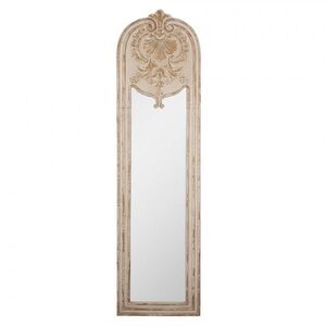 Béžové antik nástěnné zrcadlo s ornamenty Gital - 48*4*180 cm 52S325 obraz