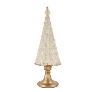 Krémovo-zlatý antik dekorační vánoční stromek Noël - Ø 11*10*32 cm 52085719 obraz