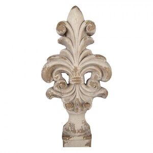 Béžová antik dekorace ornament lilie Fleur-de-lis - 23*14*65 cm 5MG0078 obraz