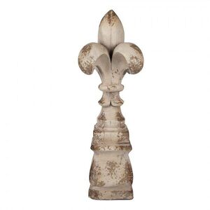 Béžová antik dekorace lilie Fleur-de-lis - Ø 25*66 cm 5MG0077 obraz