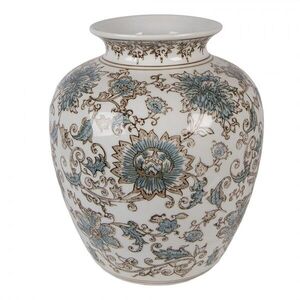 Porcelánová váza s modrými květy Vintage Unique - Ø 22*25 cm 6CE2374 obraz