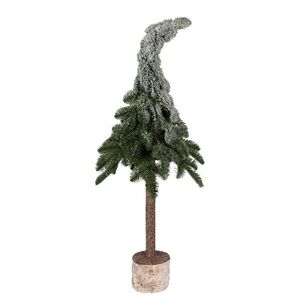 Elegantní zasněžený jehličnan na podstavci – Dotek zimní magie - Ø 30*85 cm 50834 obraz