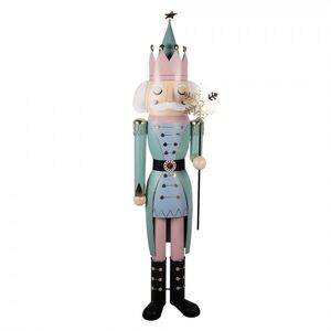 Kovová dekorace Louskáček Nutcracker v růžovo-zeleném - 43*35*171 cm 5Y1447 obraz