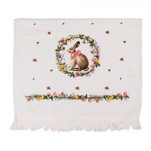 Bílý froté kuchyňský ručník s králíčkem - 40*66 cm CTEWC obraz