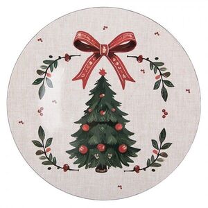 Plastový servírovací talíř se stromky Christmas Harmony L - Ø 40*1 cm TCH85L obraz