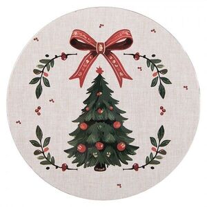Plastový servírovací talíř se stromky Christmas Harmony - Ø 33*1 cm TCH85 obraz