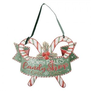 Závěsná kovová cedule Candy Shop - 36*1*37 cm 6Y6196 obraz