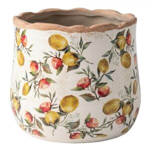 Keramický obal na květináč s citróny Lemon Grove L - Ø 18*16 cm 6CE2437L obraz